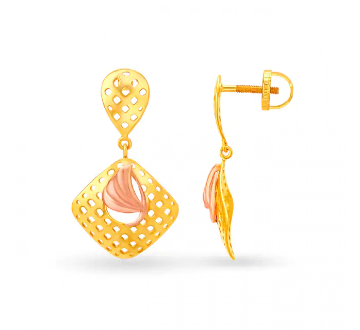 Modish Gold Drop Earrings