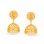 Enchanting Gold Beaded Jhumkas