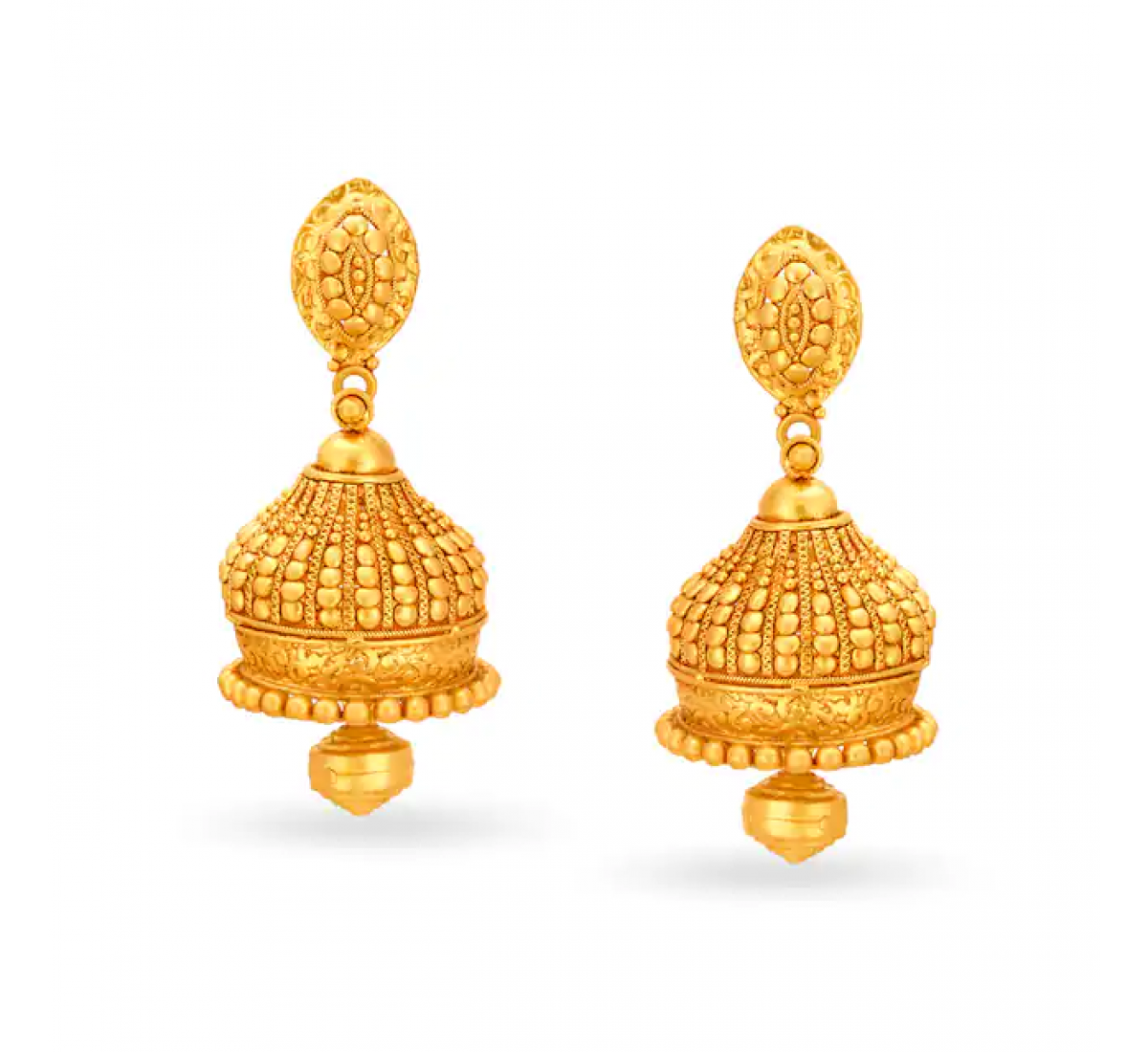 Buy quality 22KT/ 916 Gold antique festival Jhumka earrings for ladies in  Ahmedabad