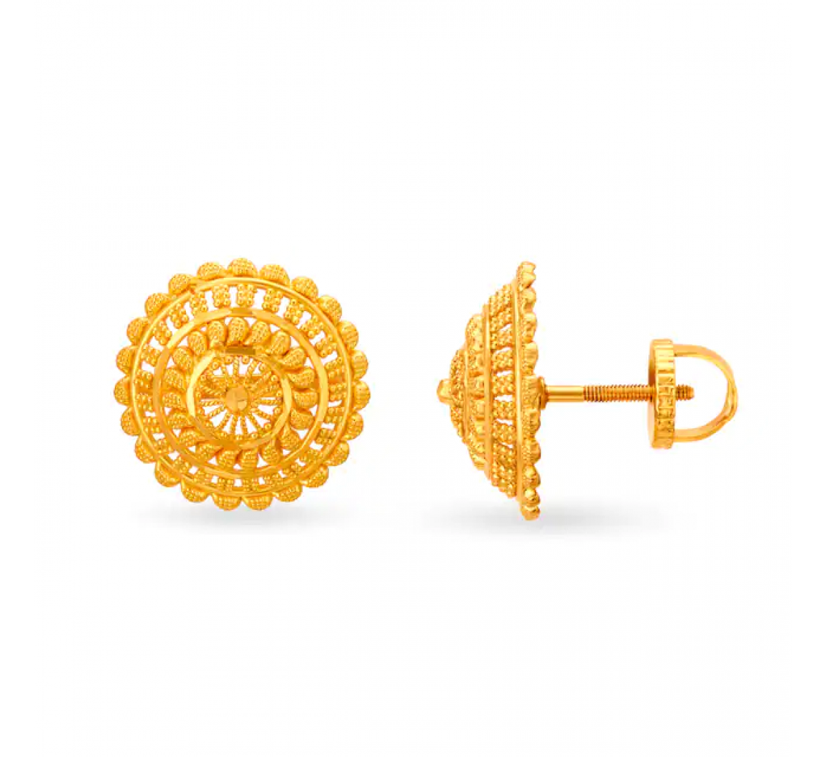 Traditional Ound Gold Studs