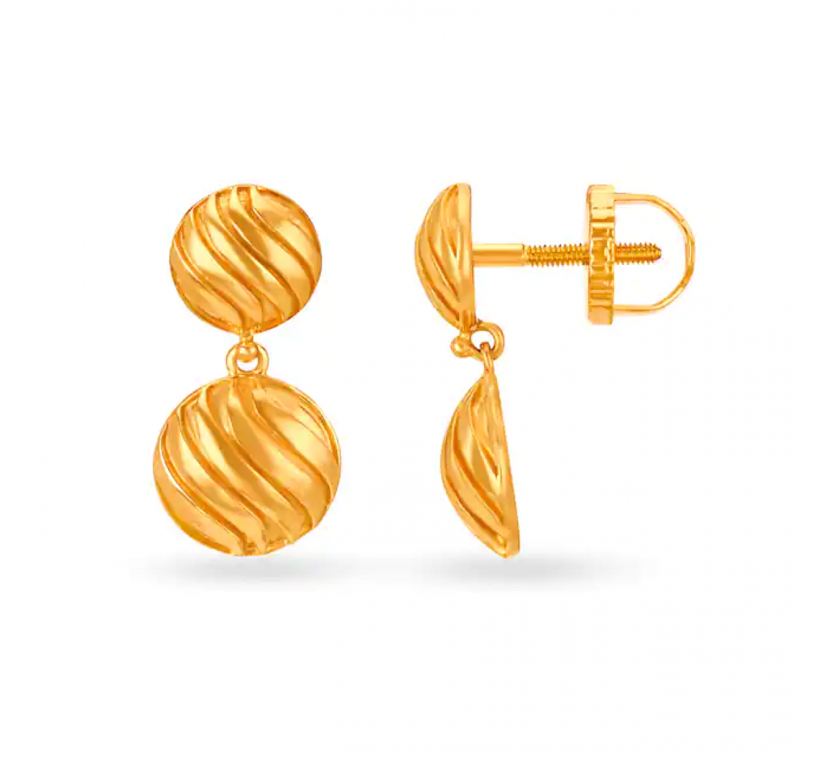 Endearing Drop Gold Earrings