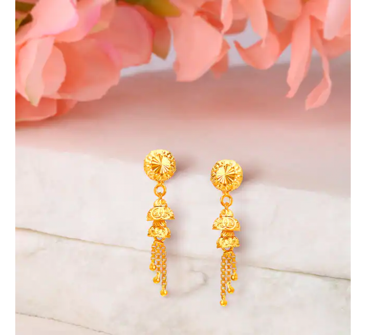 Lustrous Gold Jhumkas