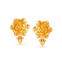 Ekta Floral Drop Gold Earrings