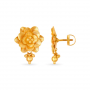 Ekta Floral Drop Gold Earrings