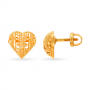 Romantic Gold Heart Studs