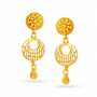 Saya Floral Drop Gold Earrings