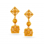 Nakkashi Drop Gold Earrings