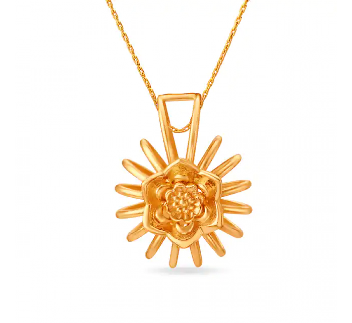 Floral Sun Gold Pendant