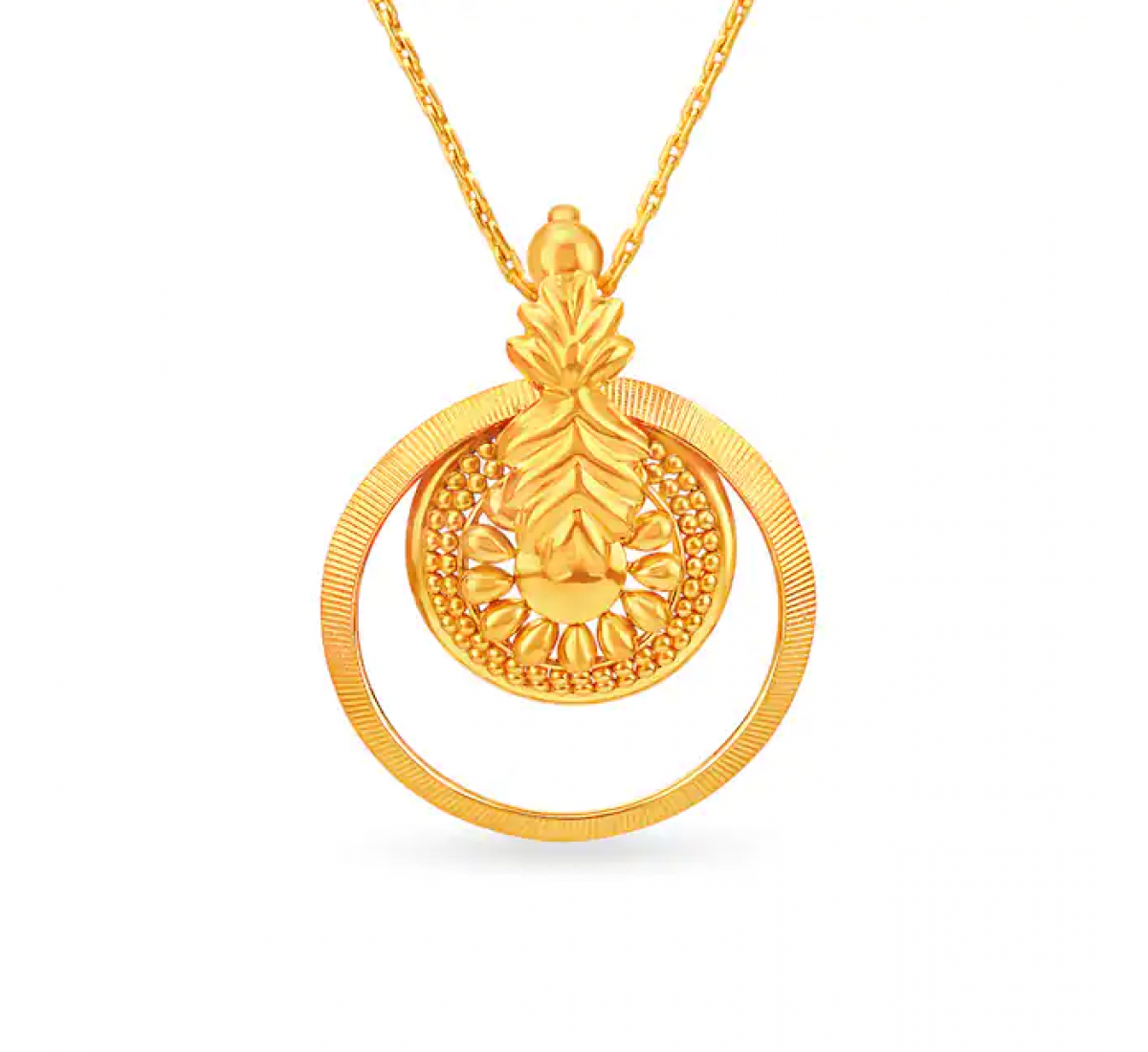 Pallavi Linear Gold Pendant