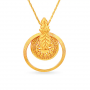 Pallavi Linear Gold Pendant