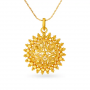 Classic Circular Gold Pendant