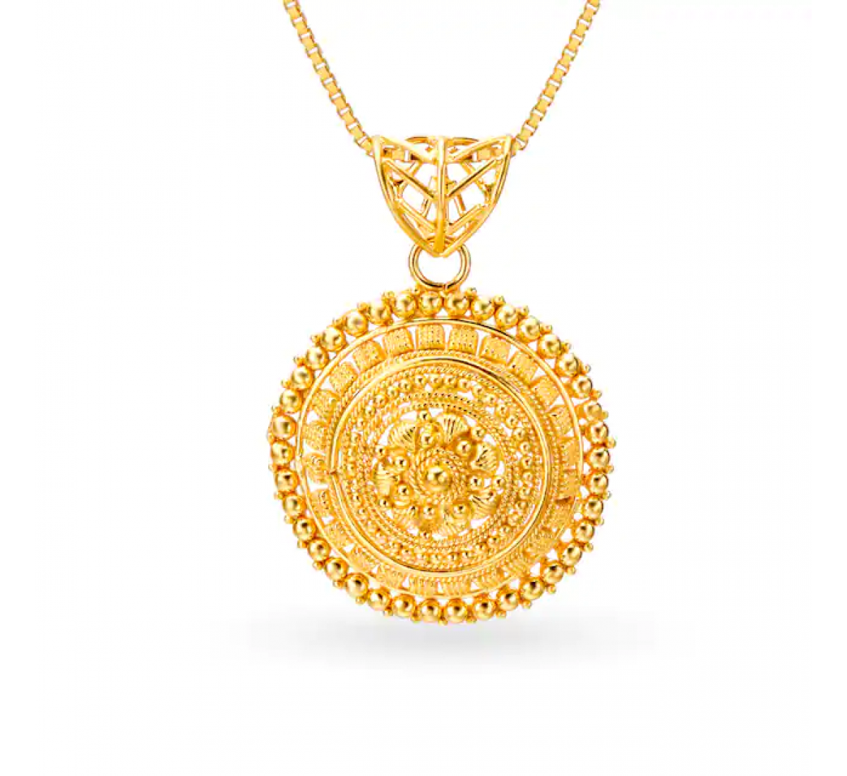 Radiant Classic Gold Pendant