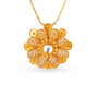 Classical Floral Gold Pendant