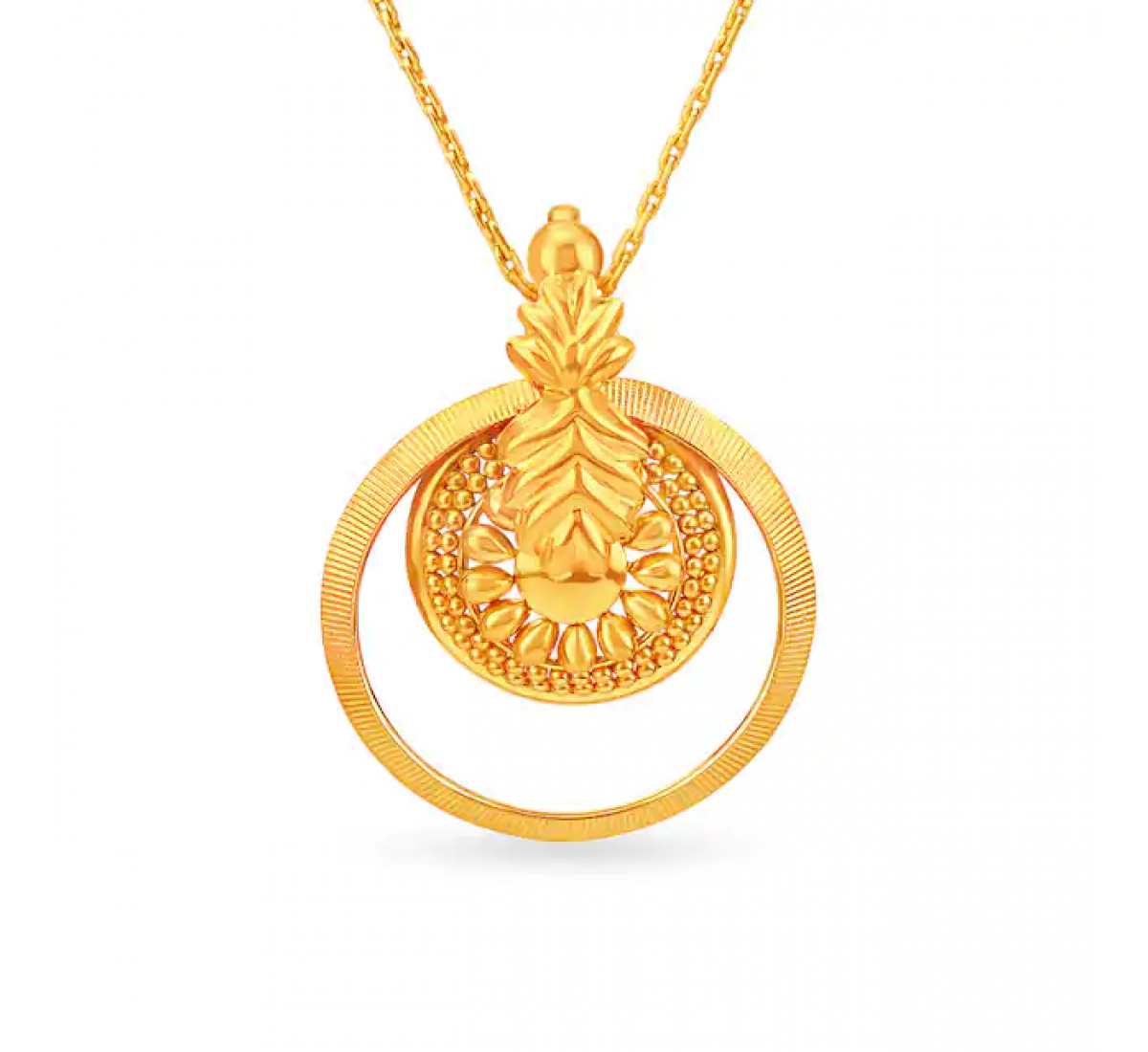 Declan Stamp Work Gold Pendant