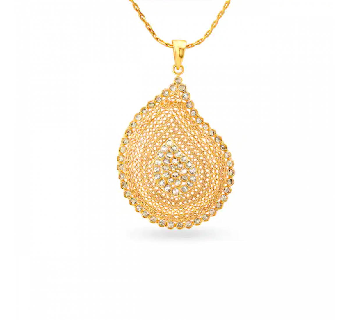 Luxuriant Jali Gold Pendant