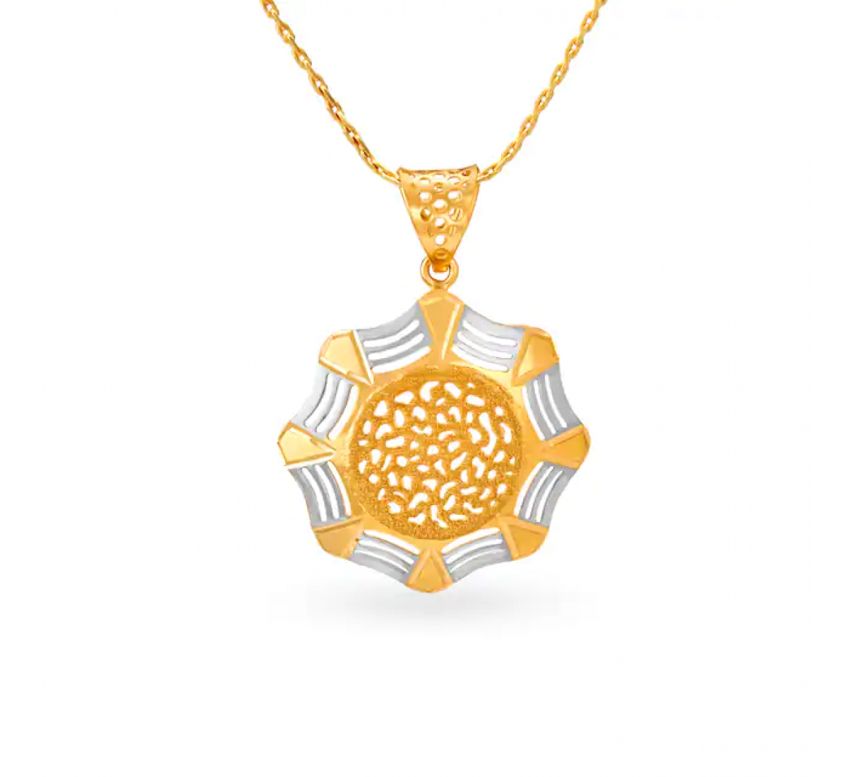 Enticing Floral Gold Pendant