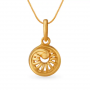 Gold Wheel Shaped Pendant