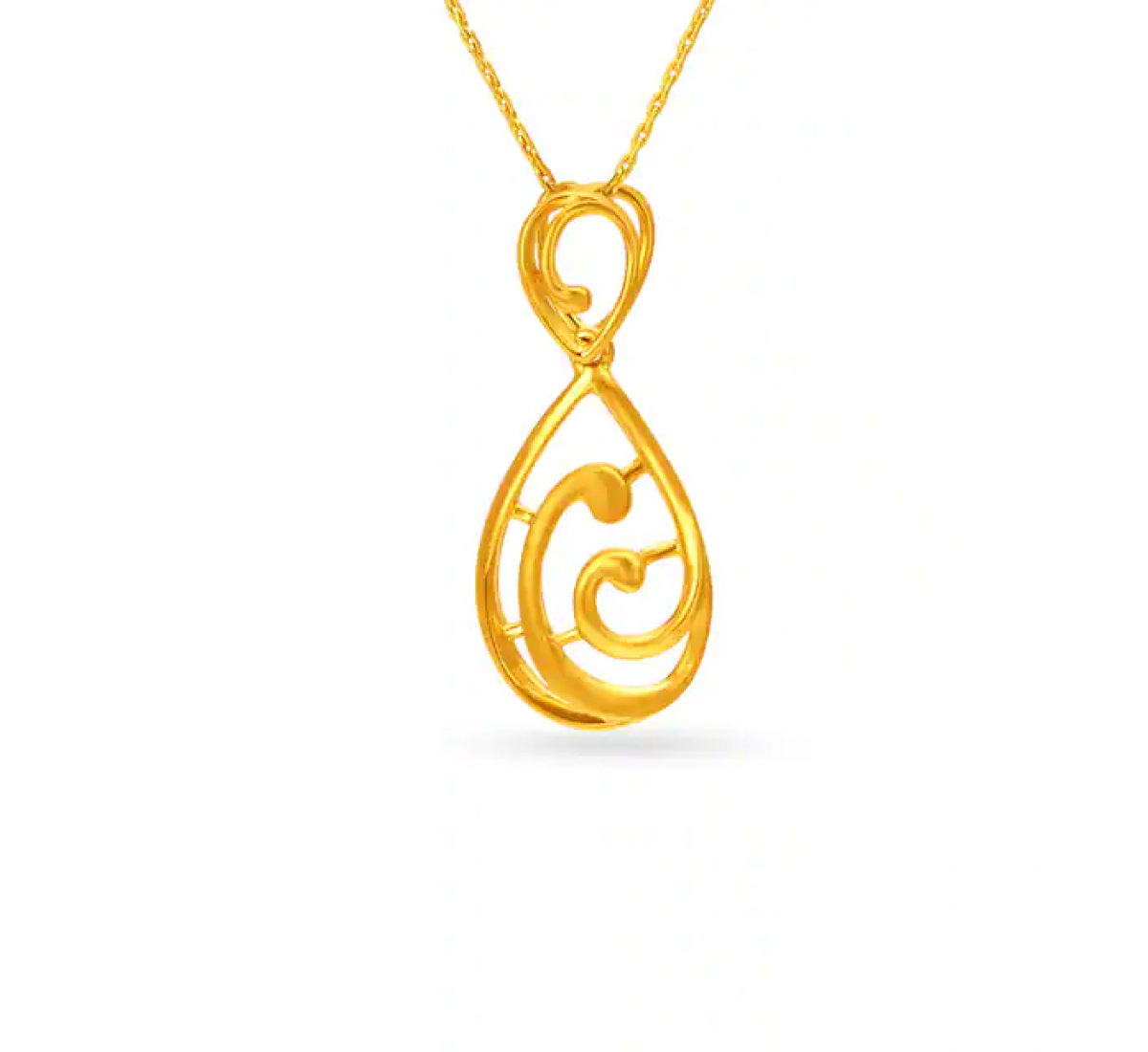 Fancy Teardrop Gold Pendant