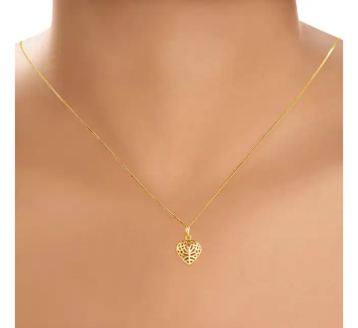 Dainty Hook Leaf Gold Pendant