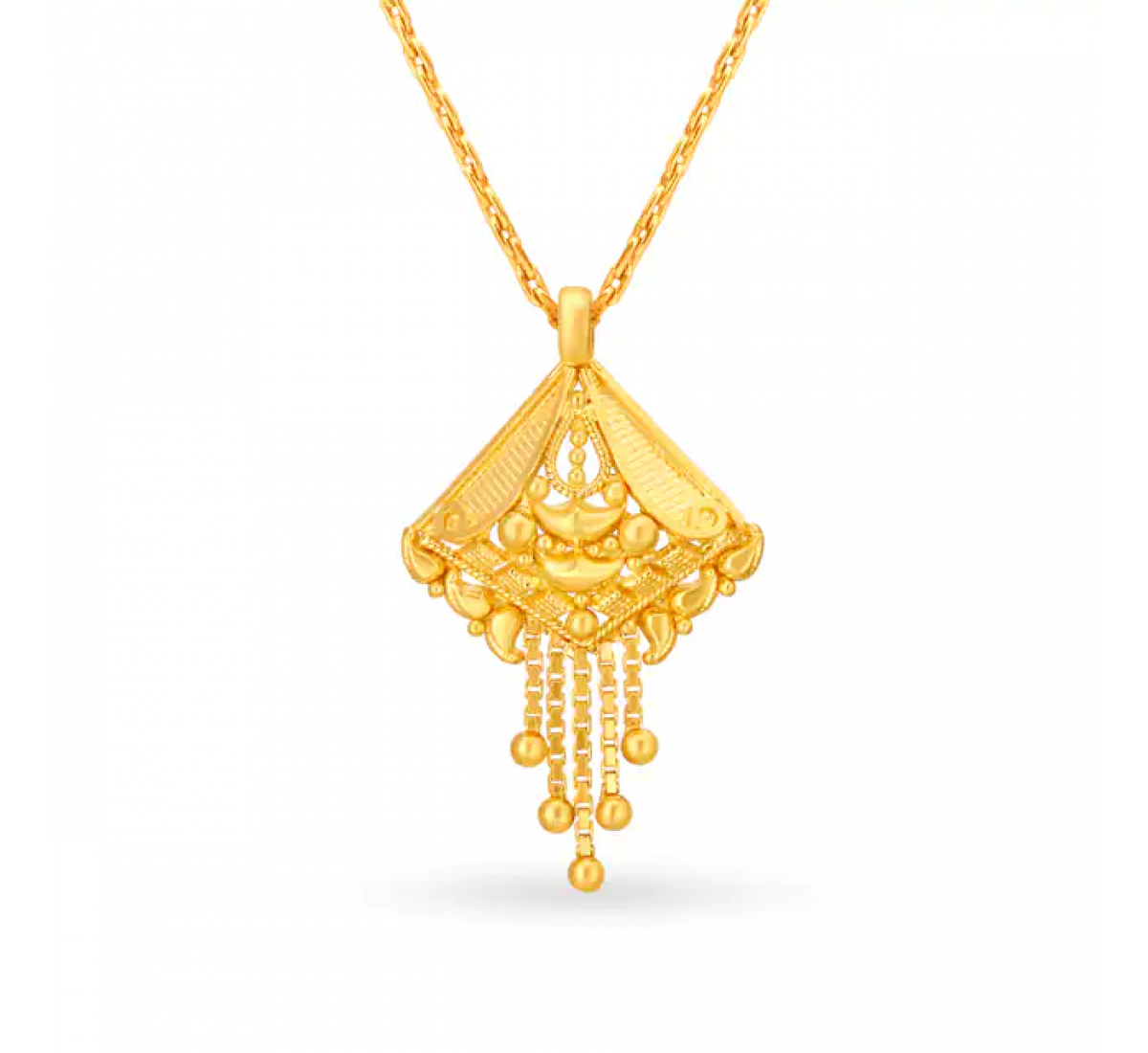 Tasseled Gold Pendant