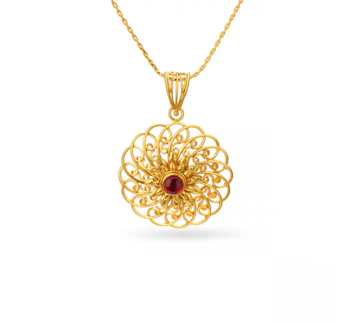 Musical Floral Gold Pendant