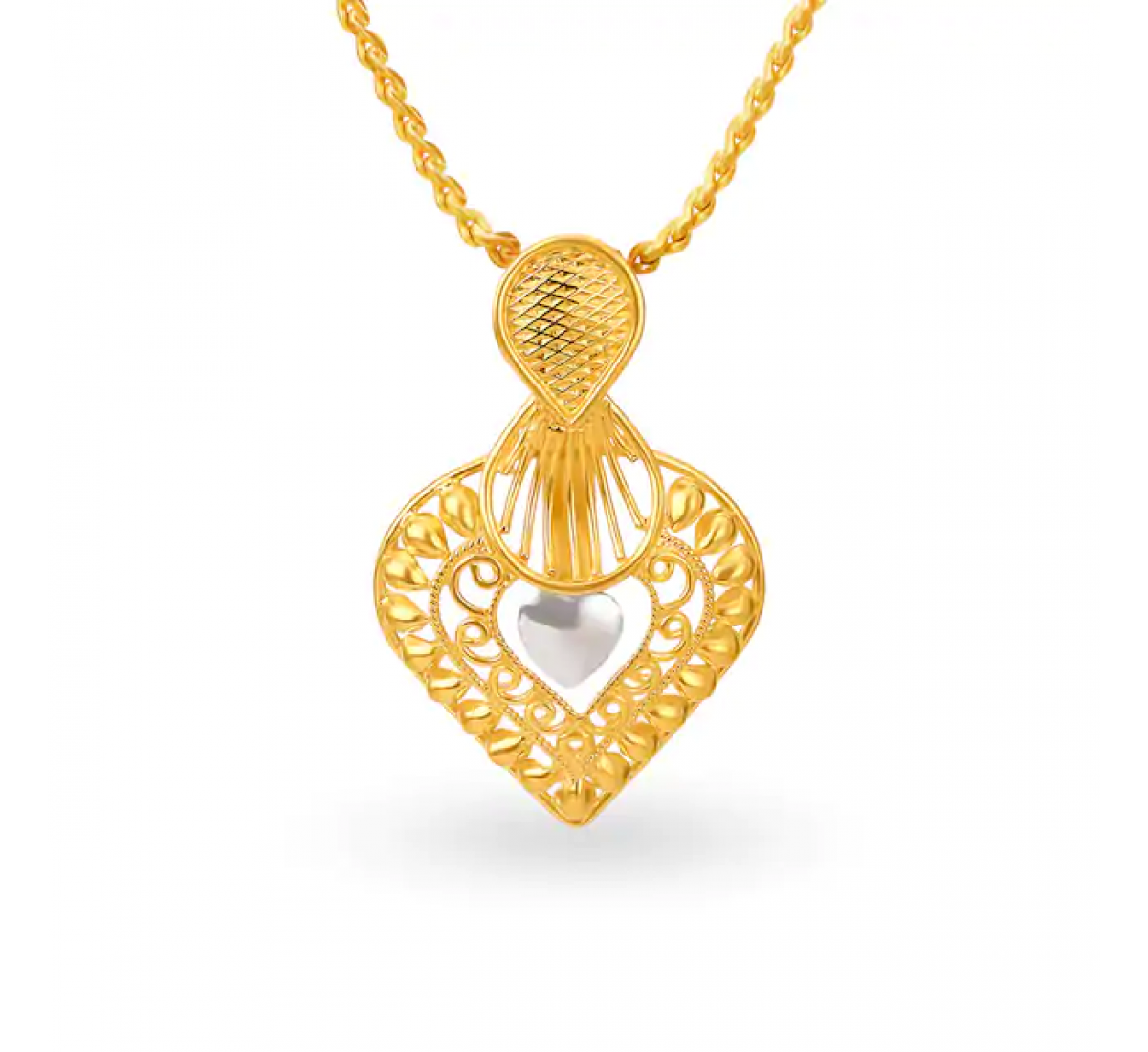 Magnificent Heart Gold Pendant