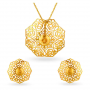 Elv Geometric Gold Pendant Set