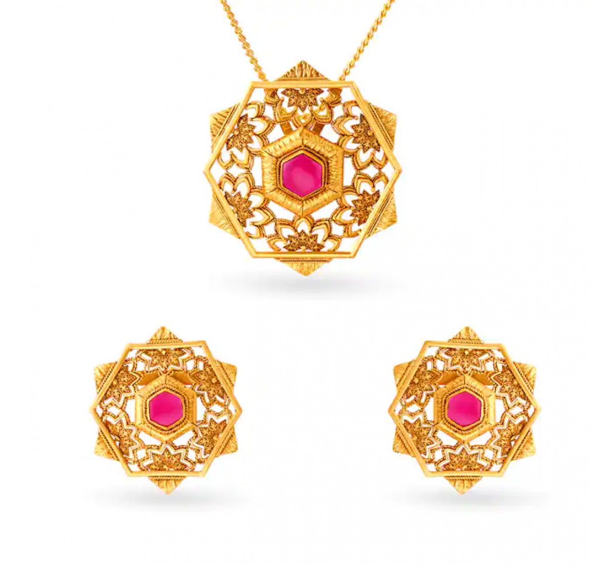 Benjamin Gold Pendant Set