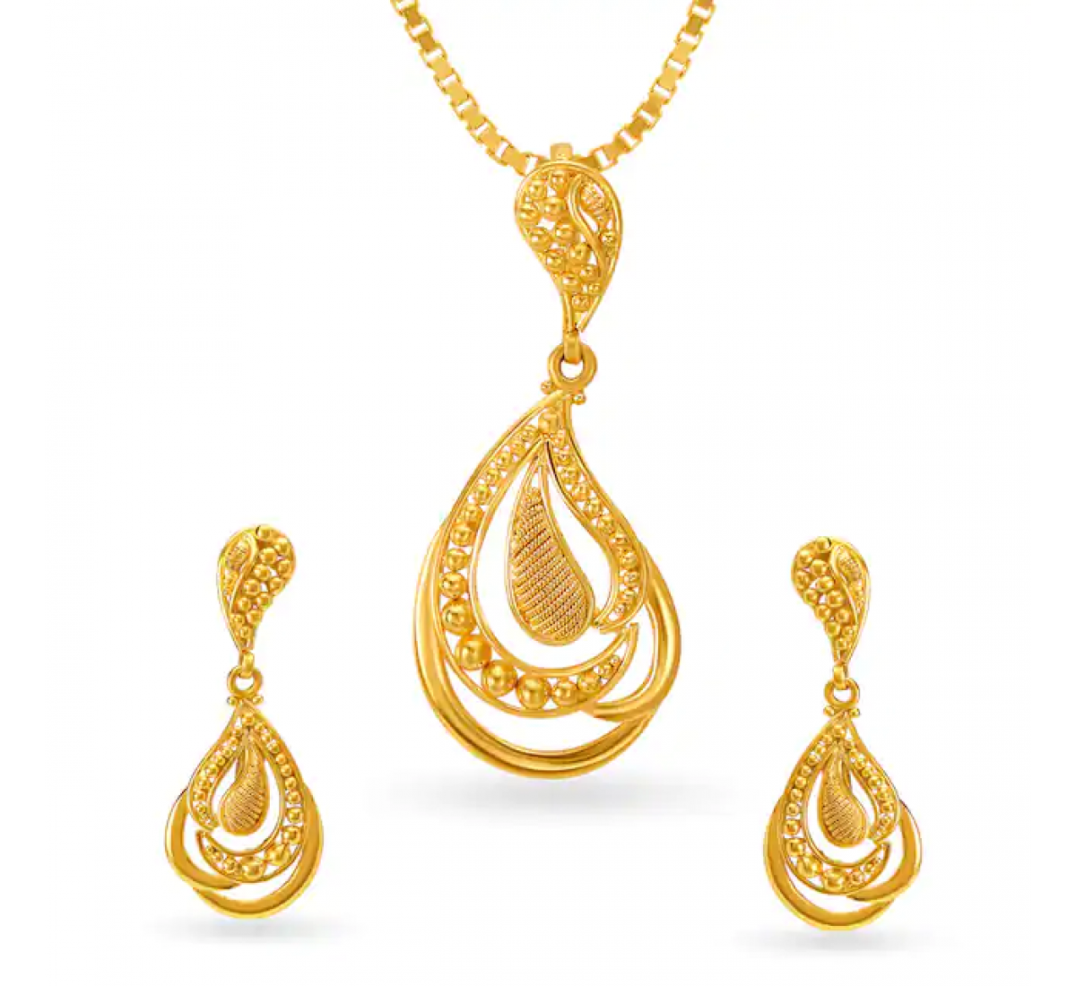 Abhinaya Gold Pendant Set