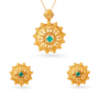 Artsy Floral Gold Pendant Set