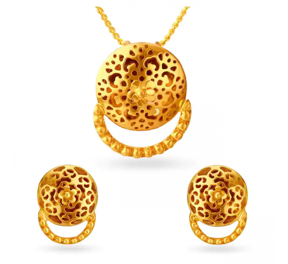 Artistic Gold Pendant Set