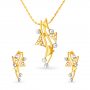 Edgy Gold Pendant Set