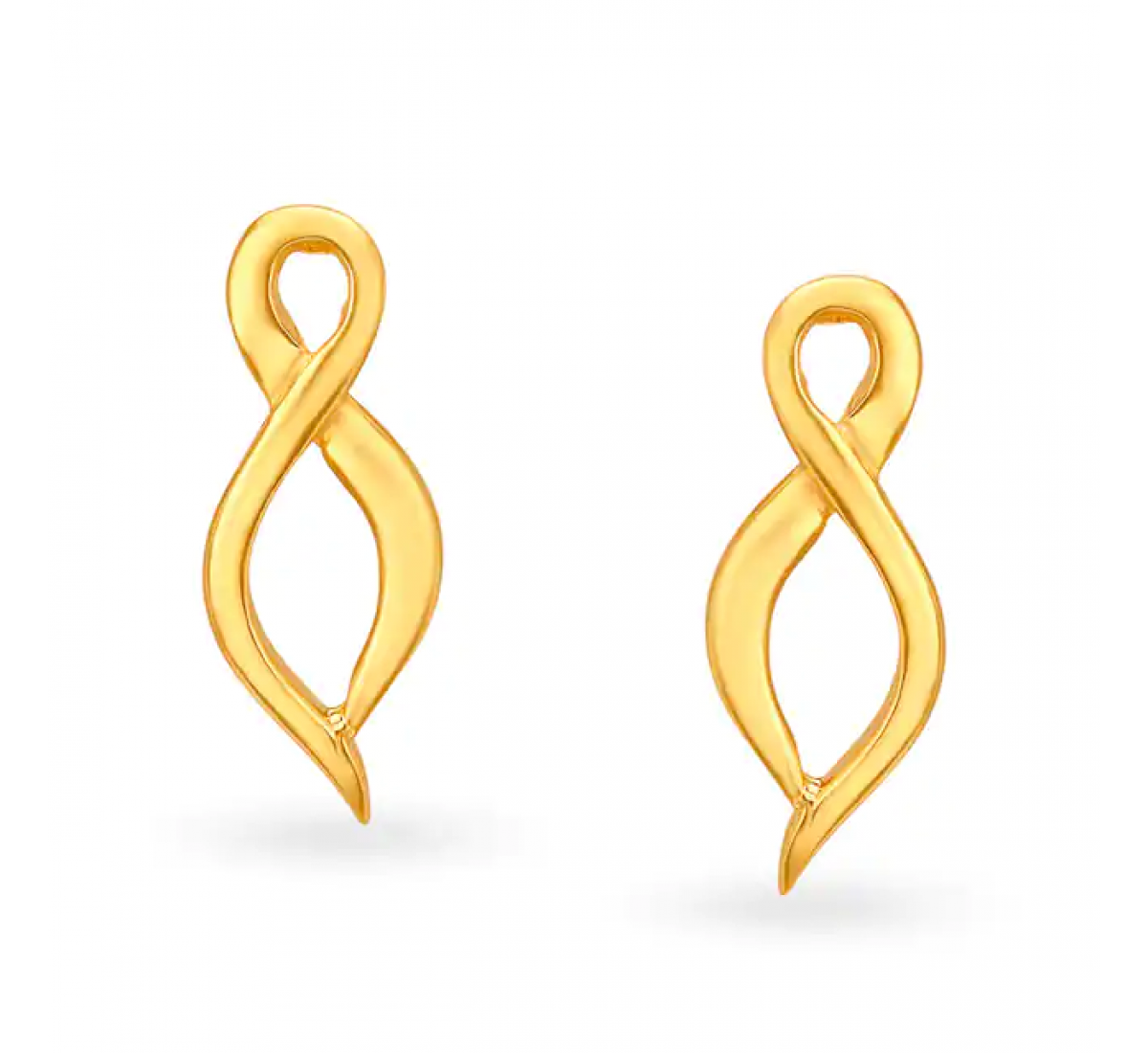 Infinity gold earrings – Princess Jewellery