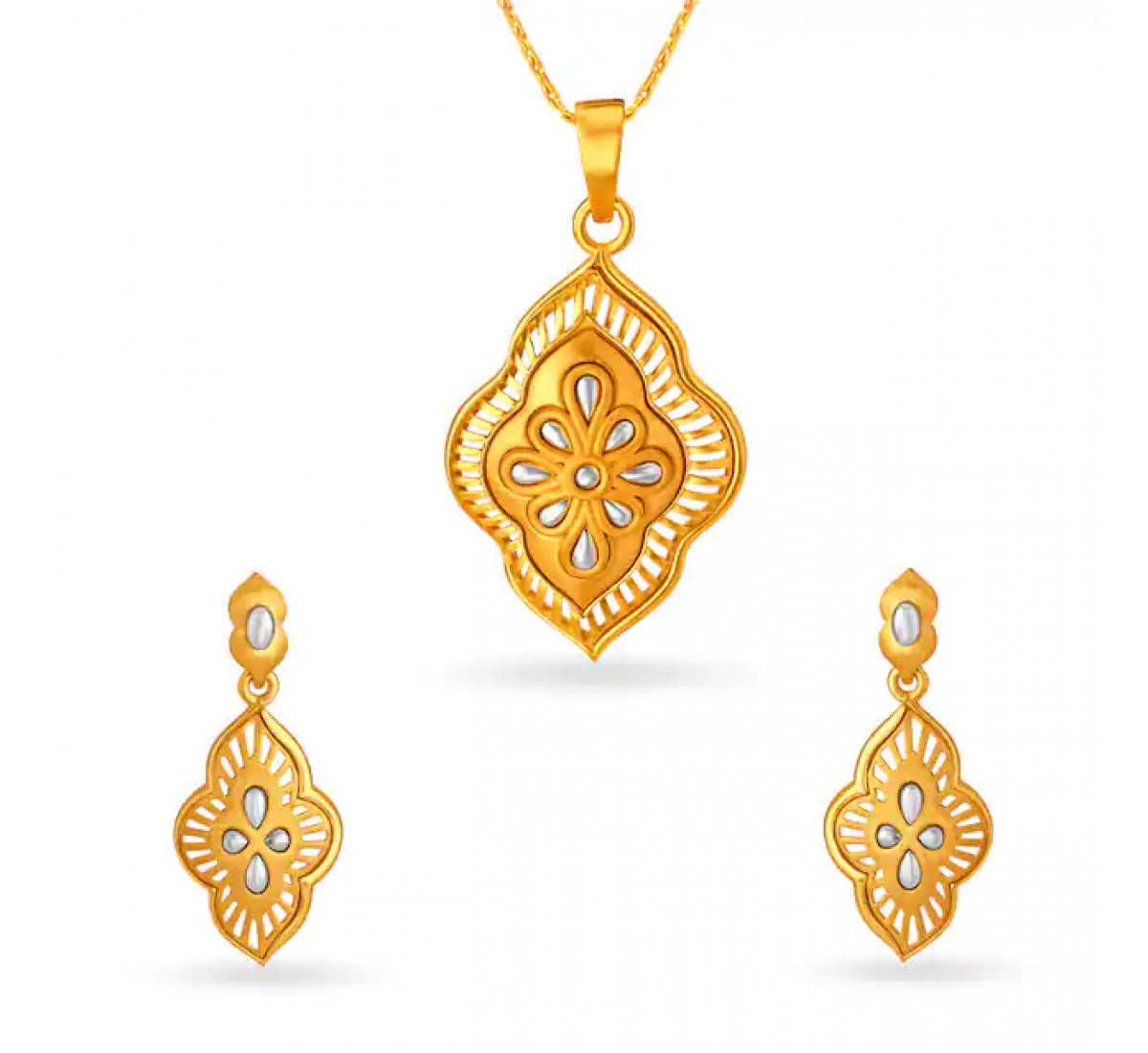 Alluring Gold Pendant Set