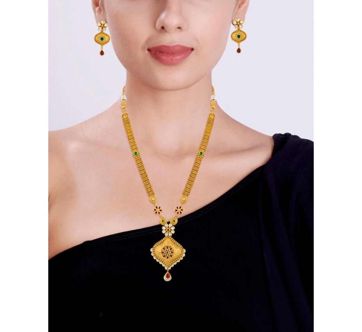 Alice Floral Gold Necklace Set