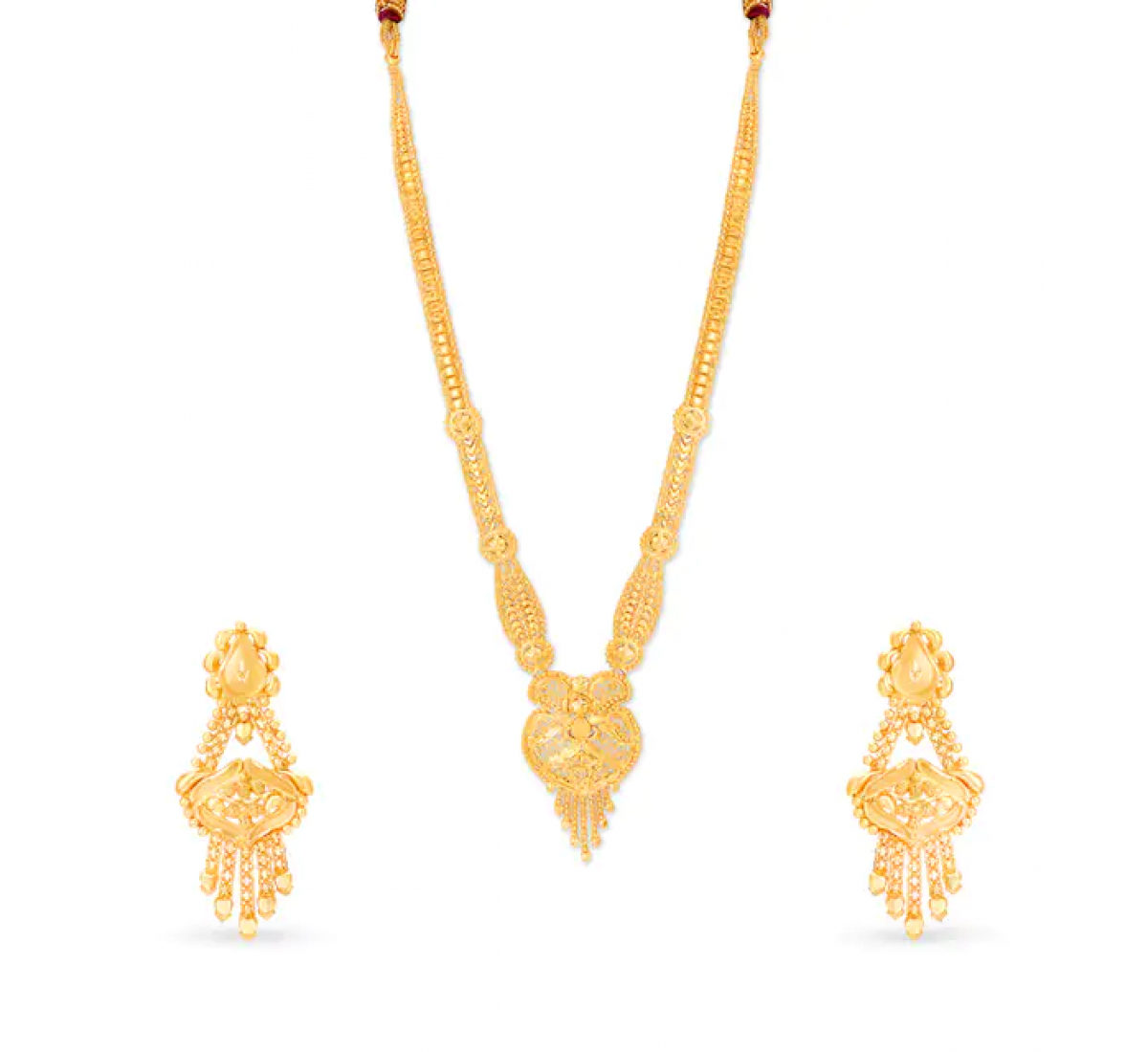 Ryanika Gold Necklace Set