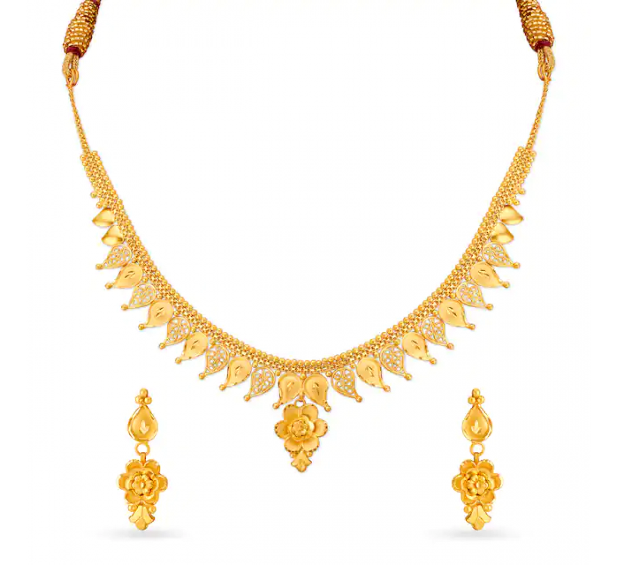 Louis Floral Gold Necklace Set