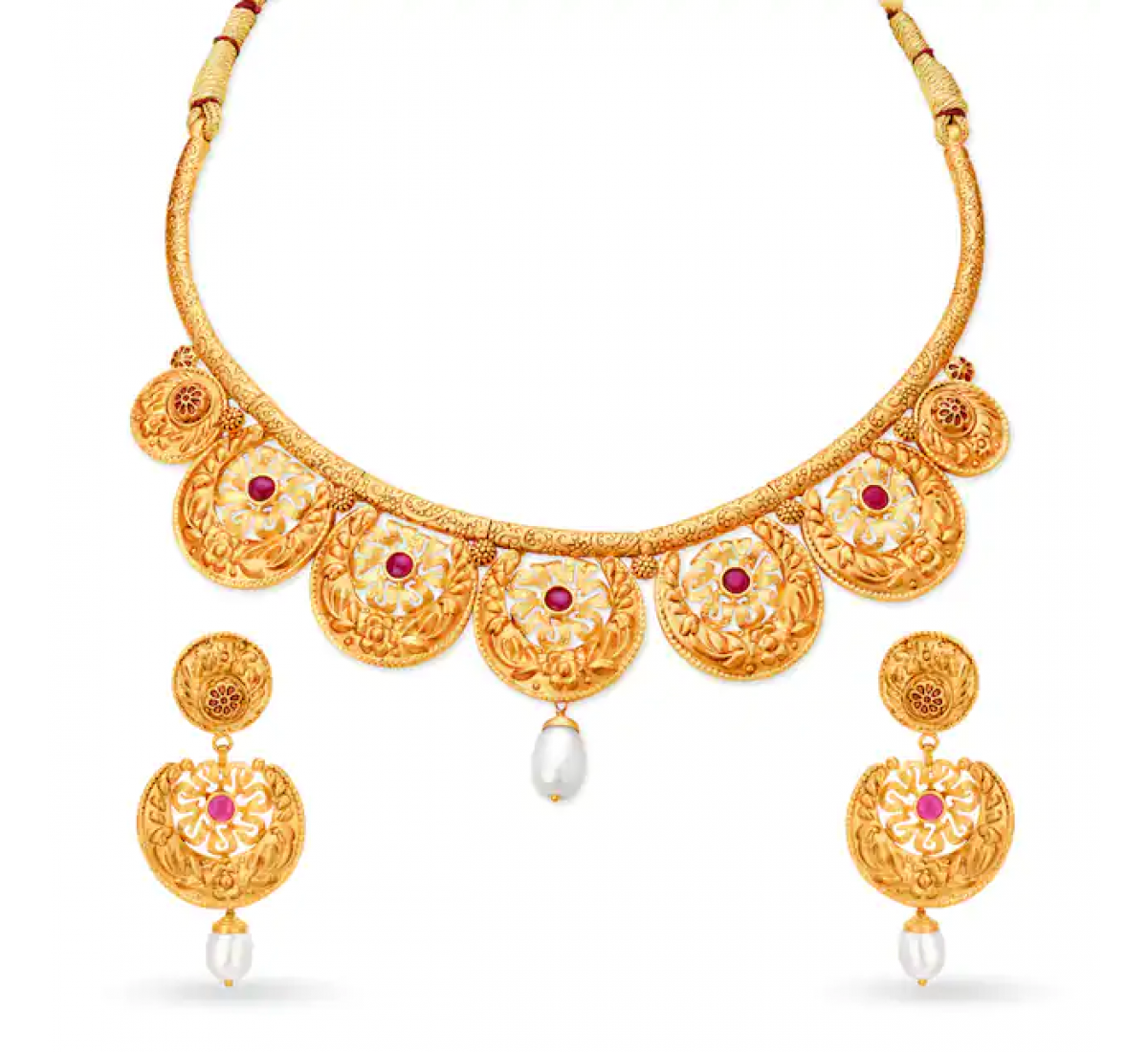 Aradhya Gold Necklace Set