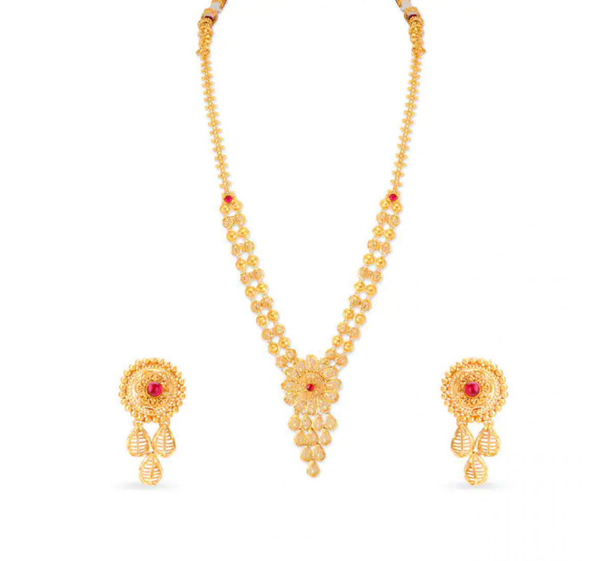 Buy Yellow Gold Necklaces & Pendants for Women by Malabar Gold & Diamonds  Online | Ajio.com