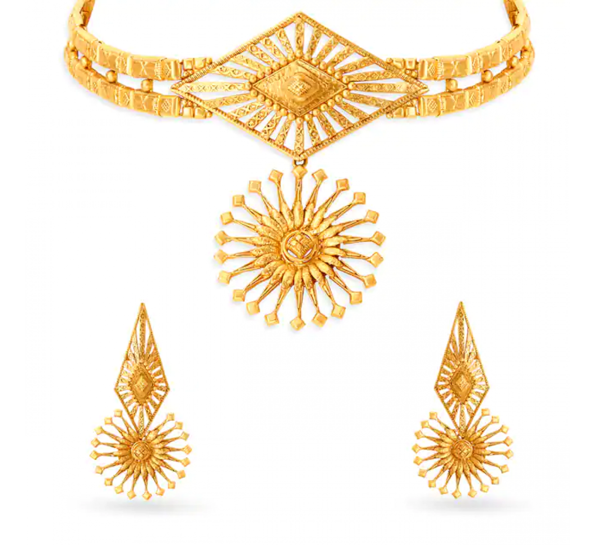 Aarohi Gold Necklace Set