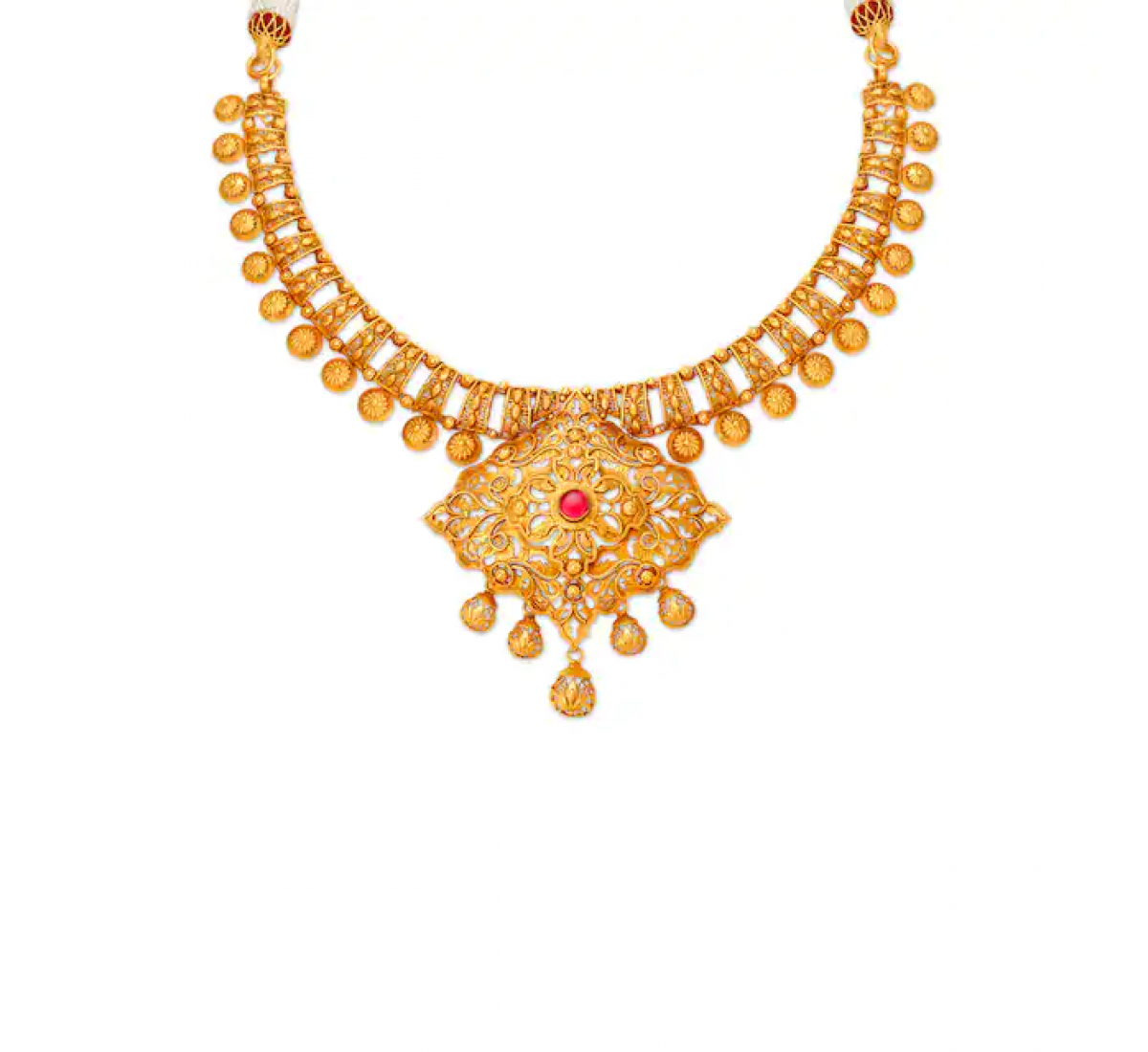 Regal Stamp Gold Necklace Set