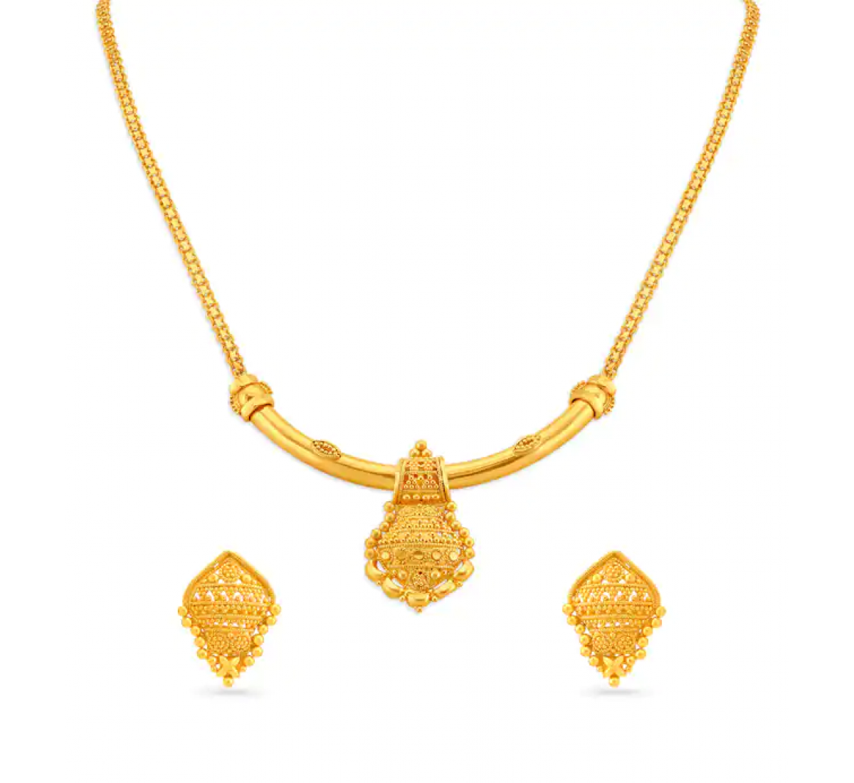 Charming Gold Necklace Set