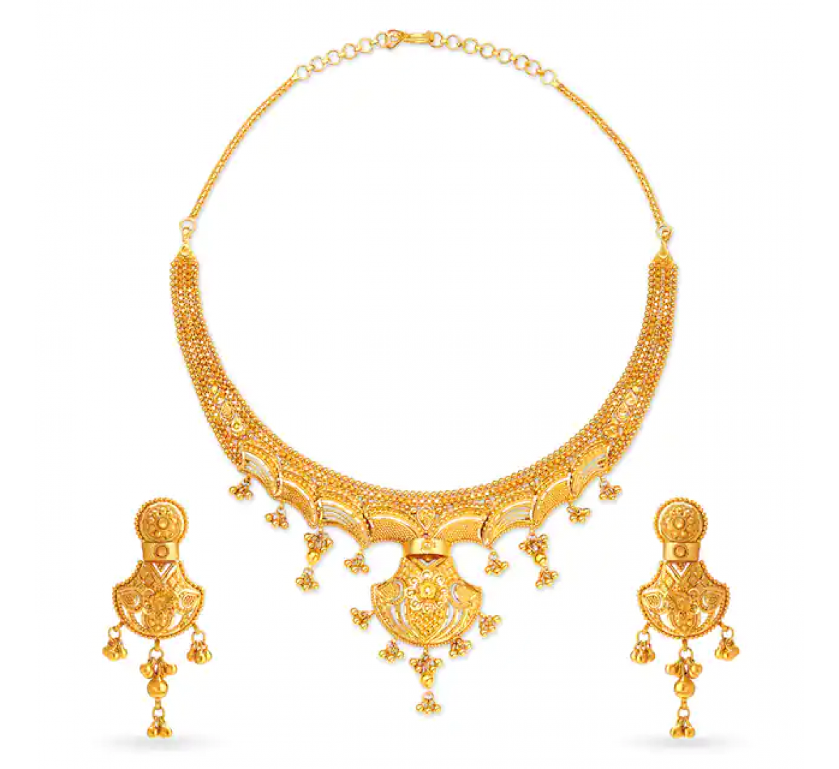 Bharti Gold Necklace Set