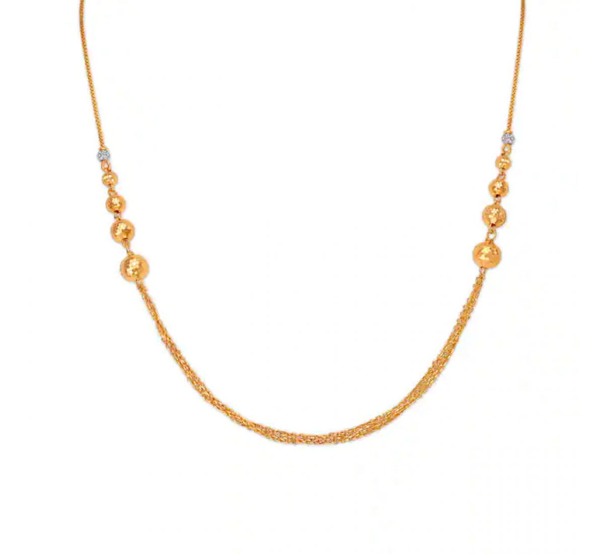 Contemporary Bead Gold Chain