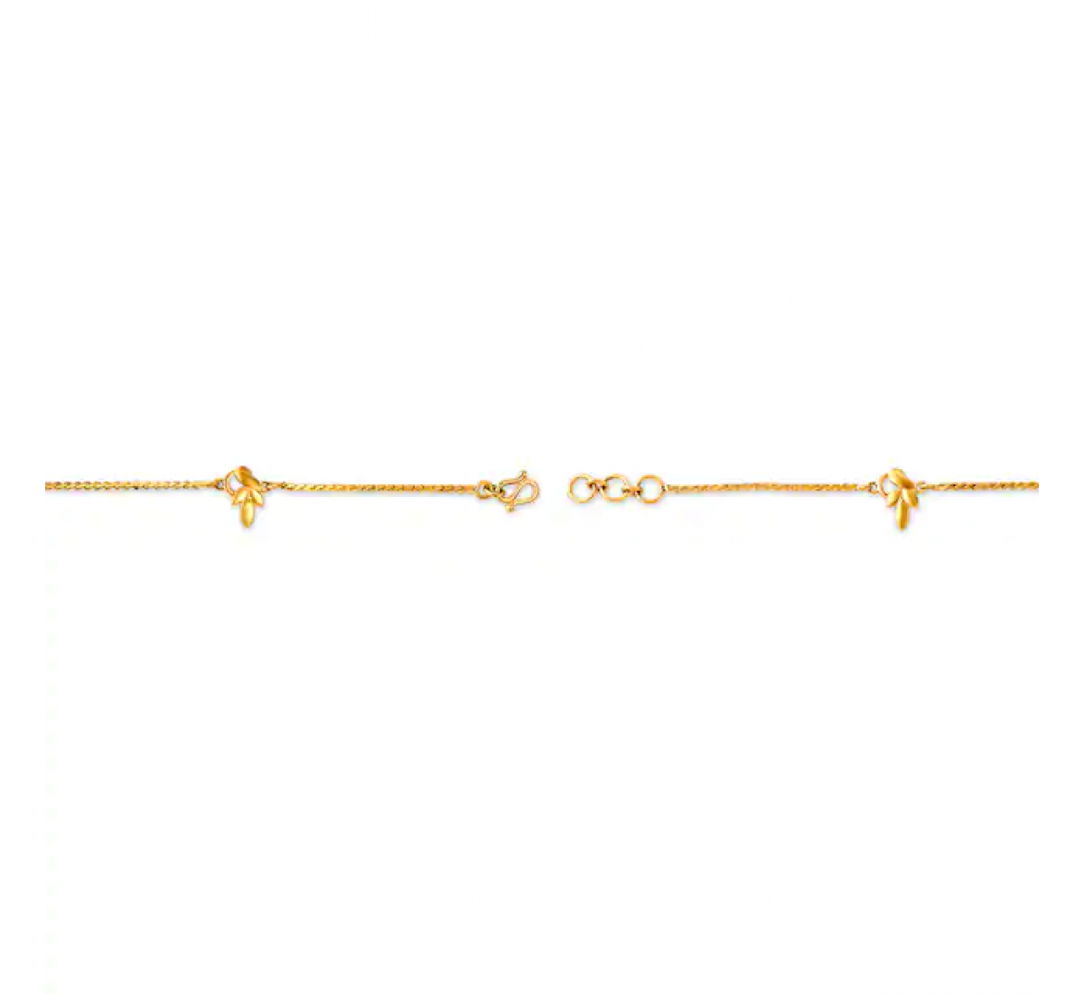 Elegant Floral Gold Bracelet