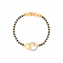 Black Beads Gold Bracelet