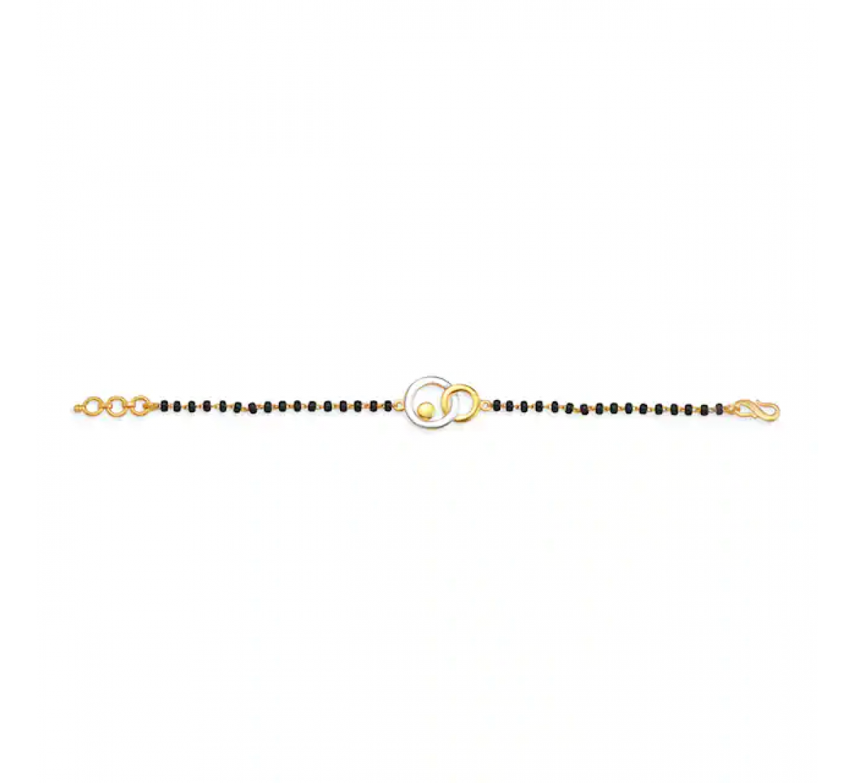 Black Beads Gold Bracelet