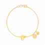 Dainty Lord Ganesha Gold Bracelet