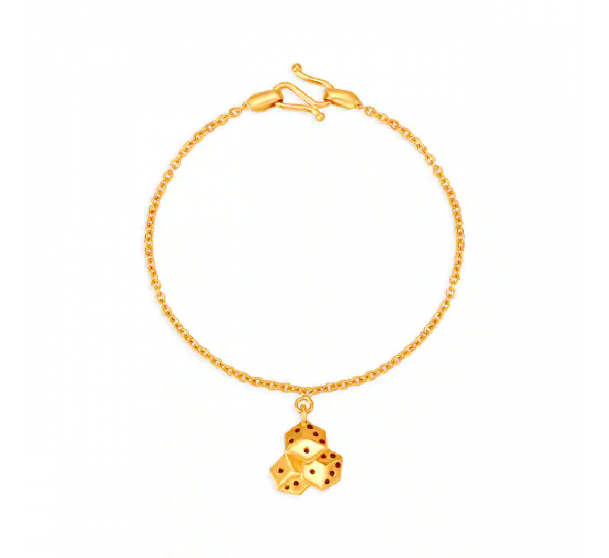 Quirky Dice Gold Bracelet