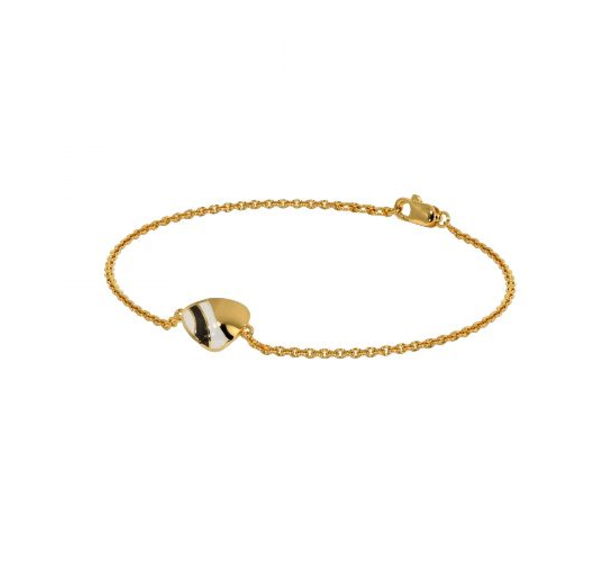 Zebra Stripe Gold Bracelet